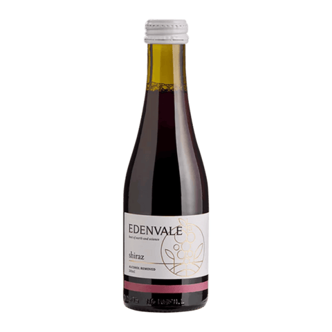 A 200 ml bottle of non-alcoholic shiraz from Edenvale
