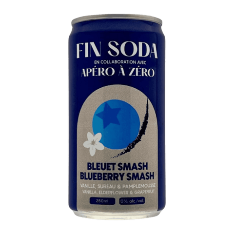 Fin Soda Blueberry Smash | Canadian made non-alcoholic cocktail with Quebec blueberries