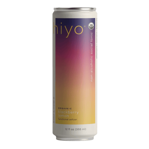 Hiyo Blackberry Lemon | Adaptogenic Alcohol-Free Social Tonic Featuring Ashwagandha, Lion’s mane, and L-Theanine