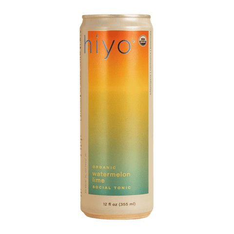 Hiyo Watermelon Lime | Adaptogenic Alcohol-Free Social Tonic Featuring Ashwagandha, Lion’s mane, and L-Theanine