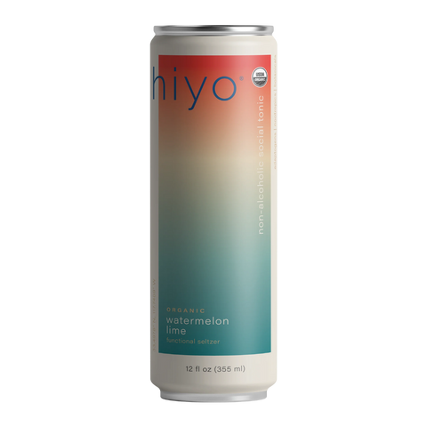Hiyo Watermelon Lime | Adaptogenic Alcohol-Free Social Tonic Featuring Ashwagandha, Lion’s mane, and L-Theanine