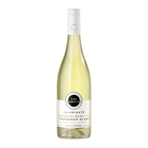 A bottle if Kim Crawford Non-Alcoholic Sauvignon Blanc wine