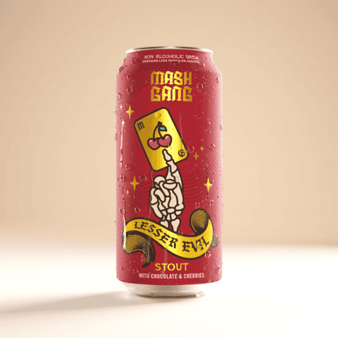 Mash Gang Lesser Evil Cherry Chocolate Stout | Non-Alcoholic Beer