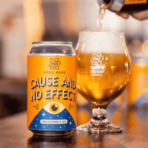 Nickel Brook Cause and No Effect | Non-Alcoholic Blonde Ale Made in Canada. Available now at Santé Dry Bottle Shop in Calgary