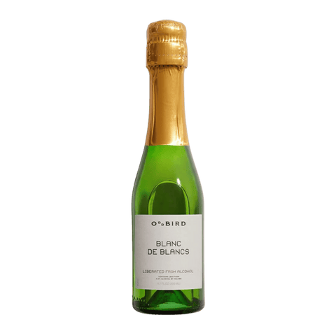 A piccolo of Oddbird Blanc de Blancs non-alcoholic sparkling wine