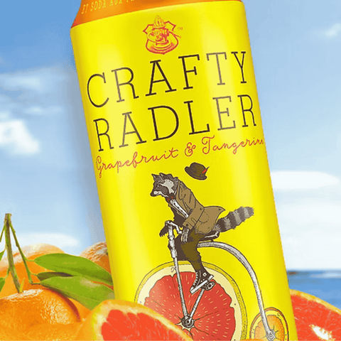 Pump House Crafty Radler | Alcohol-Free grapefruit and tangerine radler available in Calgary