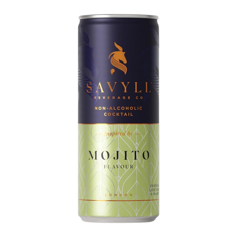 Savyll Mojito Non-Alcoholic Cocktail Available in Calgary. Mint and Lime Flavour.