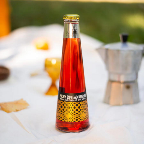 St.Agrestis Phony Espresso Negroni | Alcohol-Free Cocktails. Rich, aromatic, and bitter. Available in Calgary at Santé Dry Bottle Shop