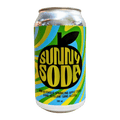 A colourful green can of SunnyCider's Non-Alcoholic SunnySoda.