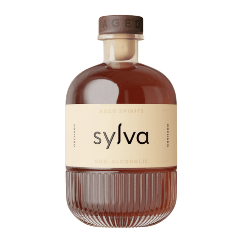 A bottle of Sylva ORCHARD non-alcoholic aged spirit