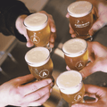 Glasses of beer from Alchimiste Microbrasserie