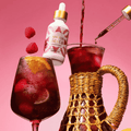 A botte of Sangria Siesta Mushroom Mocktails by Ananda Elixirs