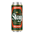 A green can of Stay Classy non-alcoholic Pilsner by Bellwoods Brewery