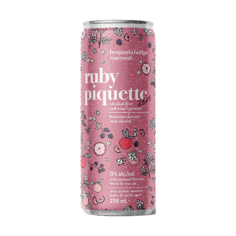 Benjamin Bridge Ruby Piquette Zero | Canadian Made Alcohol Free Wine Spritzer