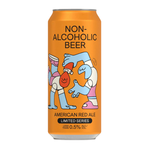 A can of Biere Sans Alcool non-alcoholic red ale