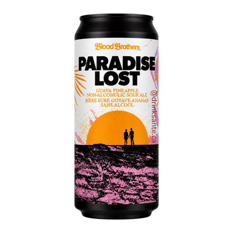 A can of Paradise Lost Non-Alcoholic Guava Pineapple Sour Beer by Blood Brothers