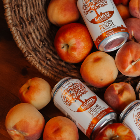 Bulwark Orchard Peach Non-Alcoholic Cider Made in Canada