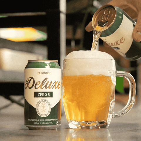 Burdock Deluxe Zero 5 Lager | Non-Alcoholic Lager Made in Canada