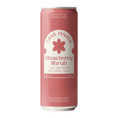 A pink can of Casa Pinata Strawberry Shrub