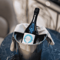 A bottle of Copenhagen BLÅ Sparkling Tea in a Champagne bucket