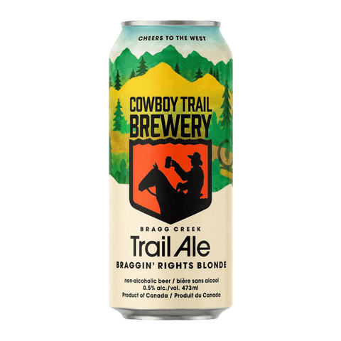 A can of Cowboy Trail Brewery non-alcoholic Blonde Ale