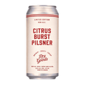 Can of Dry Goods Citrus Burst Pilsner non-alcoholic beer with red label