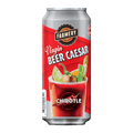 Can of Farmery Virgin Beer Caesar Chipotle with an illustration of a non-alcoholic Caesar