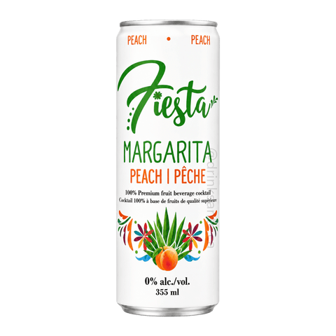 A can of Fiesta non-alcoholic peach margarita