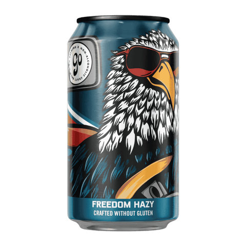 A can of Go Brewing Gluten-Free Non-Alcoholic Hazy IPA