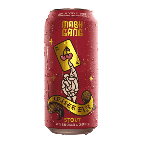 Mash Gang Lesser Evil Cherry Chocolate Stout | Non-Alcoholic Beer