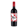 A bottle of Muse non-alcoholic merlot with a geometric label
