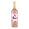 A bottle of Muse non-alcoholic rose with a geometric label
