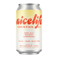 A yellow and white can of NiceLife Cocktail Co. non-alcoholic Whisky Lemonade