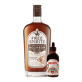 A bottle of Free Spirits non-alcoholic Bourbon and Bark & Bitter Aromatic Bitters