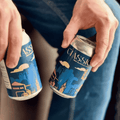 Two cans of Classic Helles Lager, Non-Alcoholic Beer by Rainhard Brewing