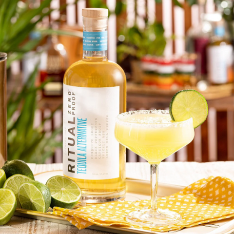 Ritual Zero Proof Tequila in an Alcohol-Free Margarita