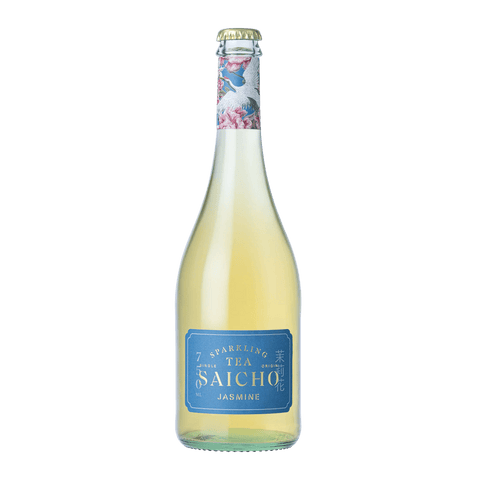 A bottle of Saicho Sparkling Jasmine Tea