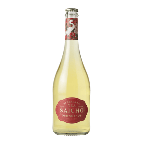 A bottle of Saicho Sparkling Osmanthus Tea