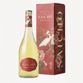 A bottle of Saicho Sparkling Osmanthus Tea and gift box