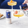 Savyll Bellini Non-Alcoholic Cocktail Available in Calgary. Peach and Prosecco Flavour.