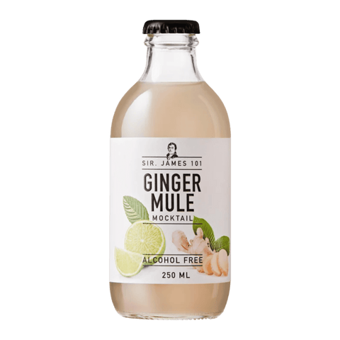 A bottle of Sir James 101 non-alcoholic Ginger Mule