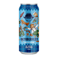 A blue can of Sober Carpenter non-alcoholic Oktoberfest beer