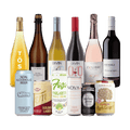A collection of non-alcoholic drinks that includes bottles and cans for Sober October