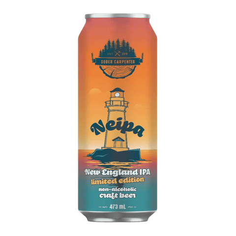 A can of Sober Carpenter New England IPA non-alcoholic beer
