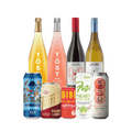 A collection of non-alcoholic drinks that includes bottles and cans for Sober October