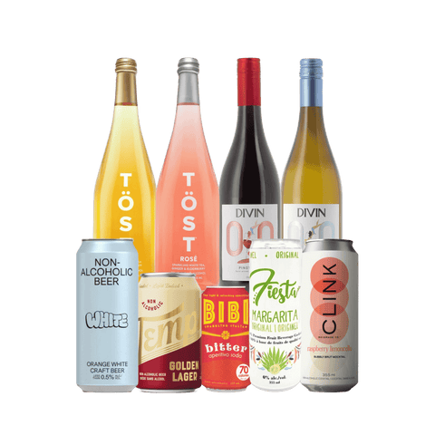 A collection of non-alcoholic drinks for Sober October