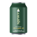 A green can of Spruce Bev Co. Non-Alcoholic Pale Ale