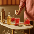 TOST Sparkling White Tea being prepared into a non-alcoholic cocktail