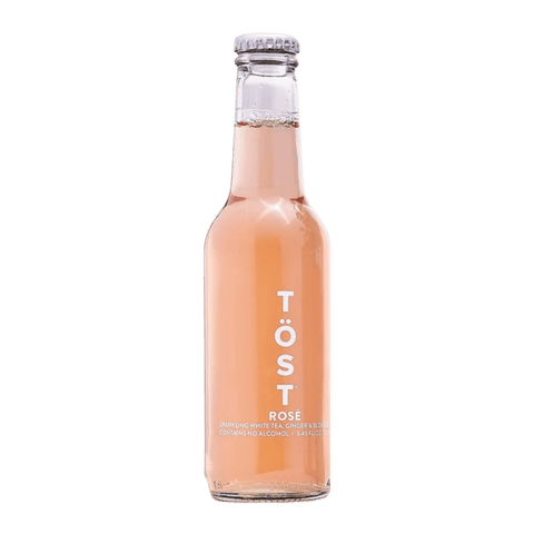 Tost Rose | Non-Alcoholic Sparkling Wine Alternative, with white tea, ginger, and elderberry. Wine alternative for any special occasion. 