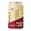 A non-alcoholic golden lager can with gold and red design. Templ golden lager is now available at Santé Dry Bottle Shop